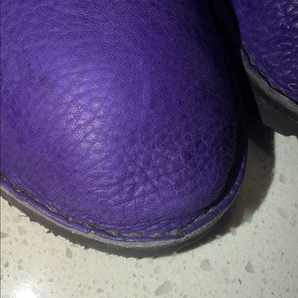Vibram Deep Purple Leather Footwear
